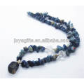 Sodalite chip Necklace with tumbled Sodalite pendant